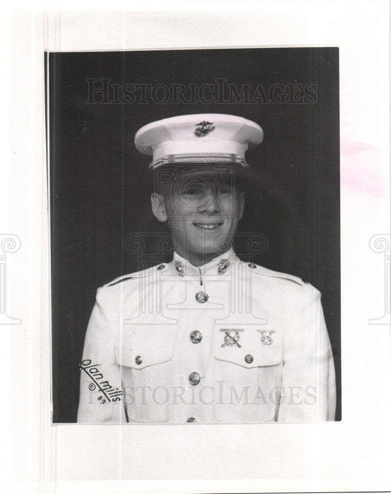 1991 Press Photo Marine Lieutenant Christopher Grinage - Historic Images