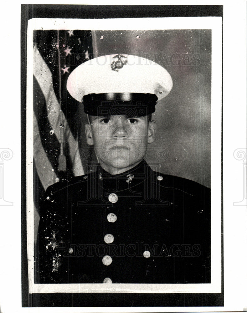 1966 Press Photo Dave Belleck, marines, Mt Clemens - Historic Images