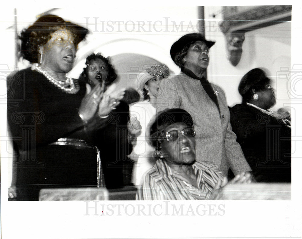 1991 Press Photo Little Rock Baptist Church members - Historic Images