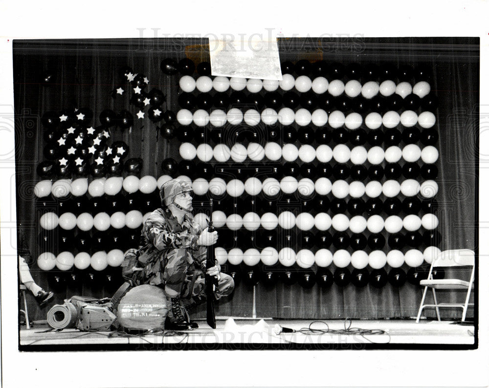 1991 Press Photo Sgt. Gregory Cravey Fairlane Christian - Historic Images