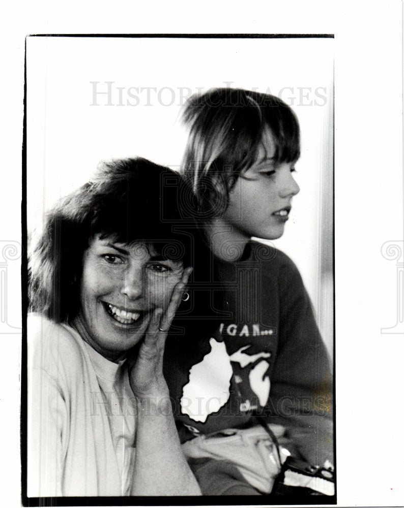 1991 Press Photo Pat McGinnity and daughter Cystal - Historic Images