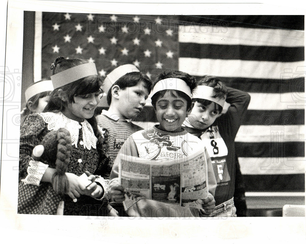 1991 Press Photo Students - Historic Images