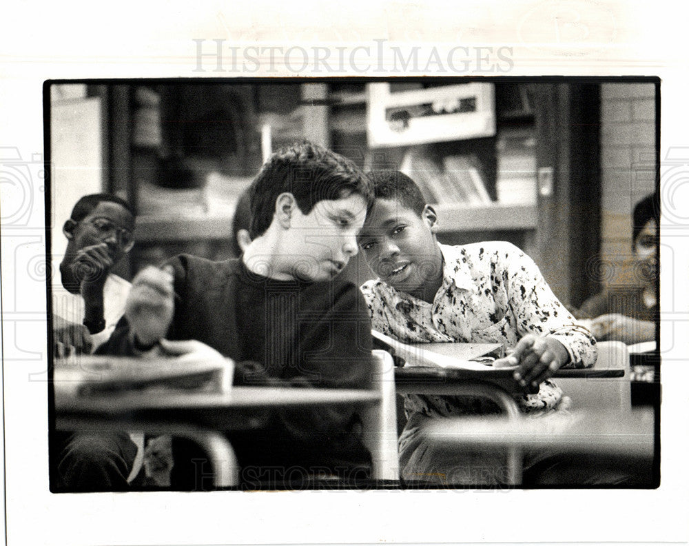 1991 Press Photo English class Eleanor Roosevelt school - Historic Images