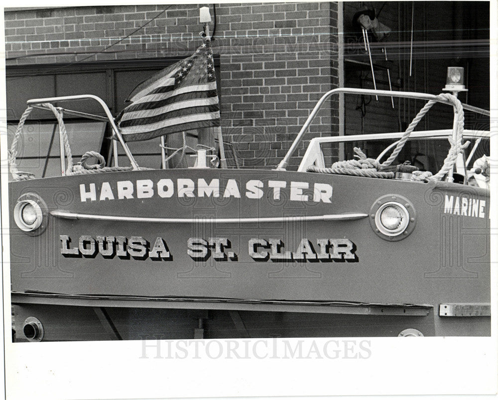 1978 Press Photo police boat Louisa St. Clair - Historic Images