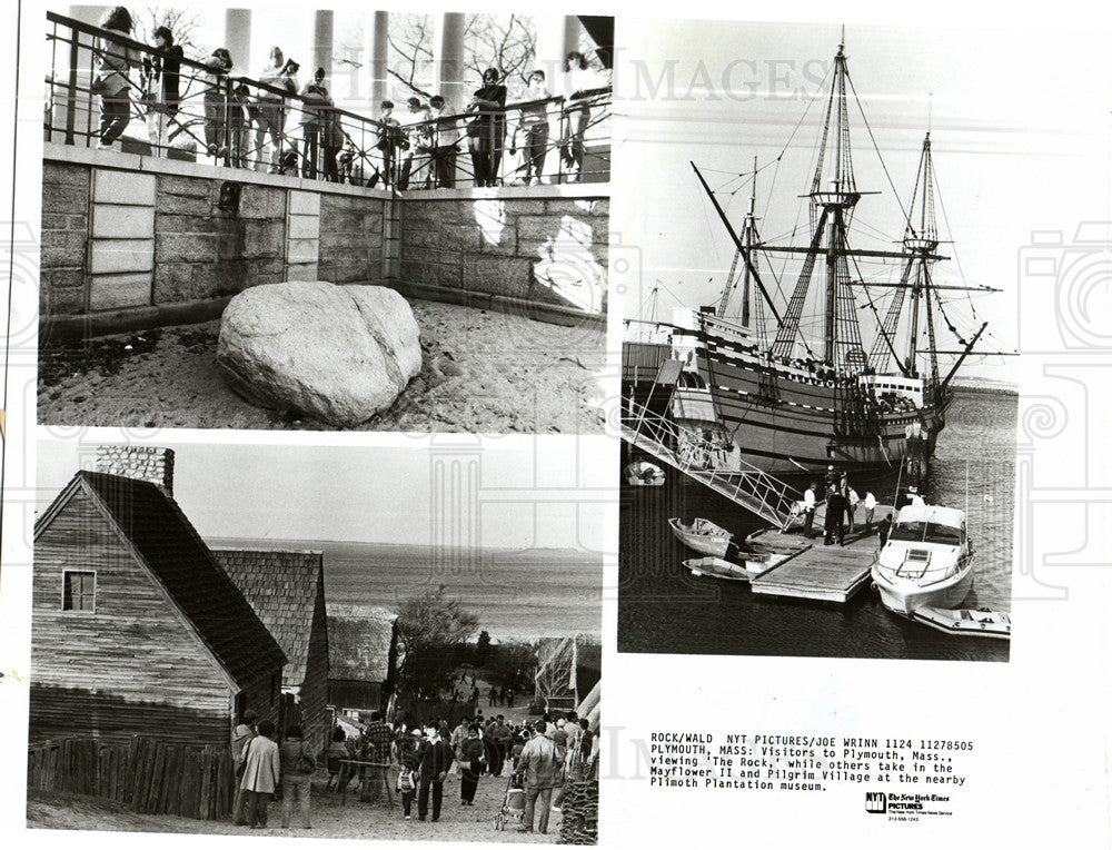 1986 Press Photo pilgrim village rock - Historic Images