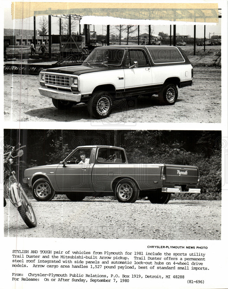 1980 Press Photo Mitsubishi-built Arrow  Trail Duster - Historic Images