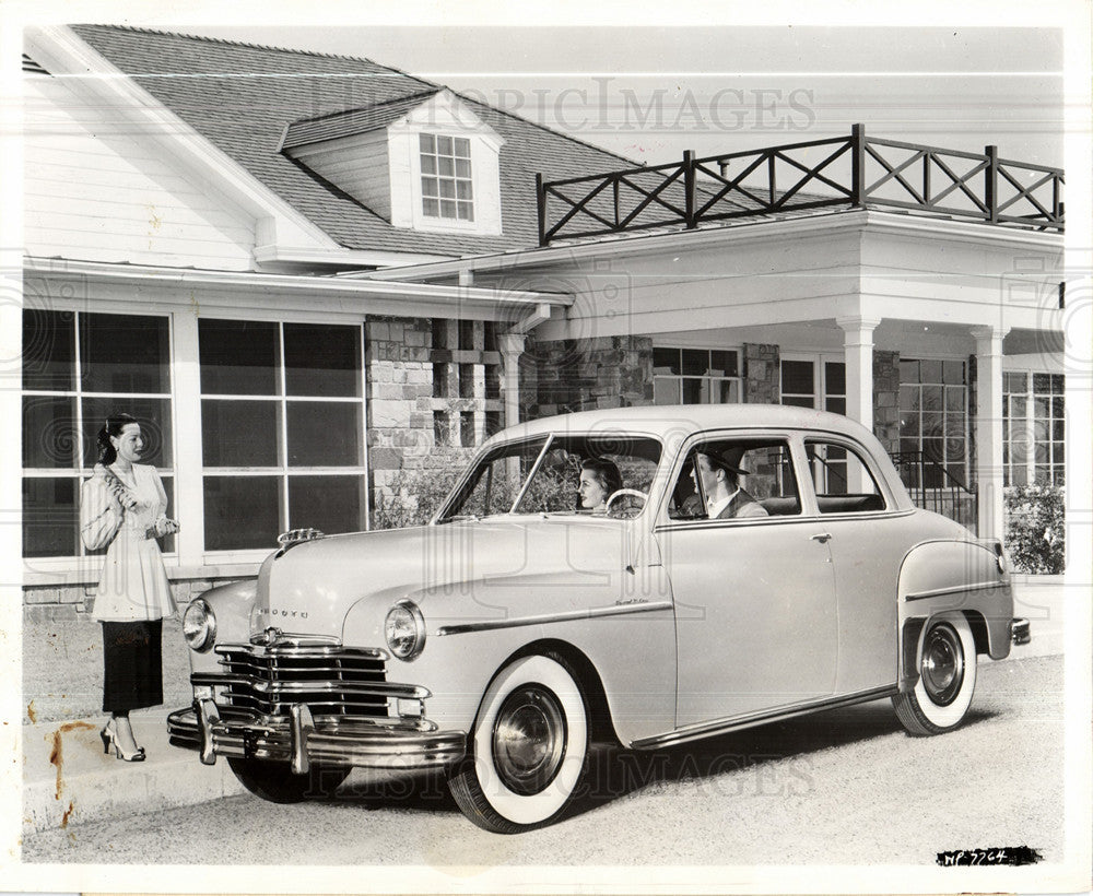 1949 Press Photo Plymouth automobile Chrysler Daimler - Historic Images