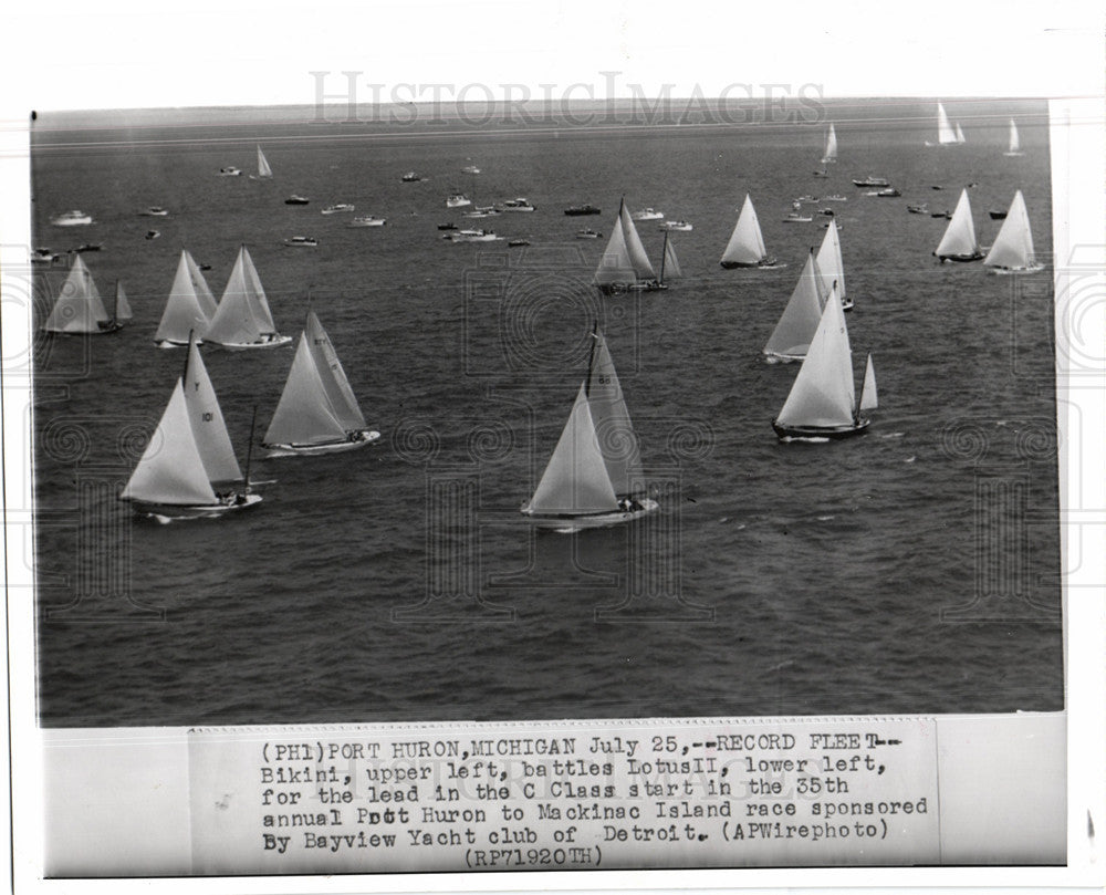 1959 Press Photo Port Huron Mackinac Boat Race Detroit - Historic Images