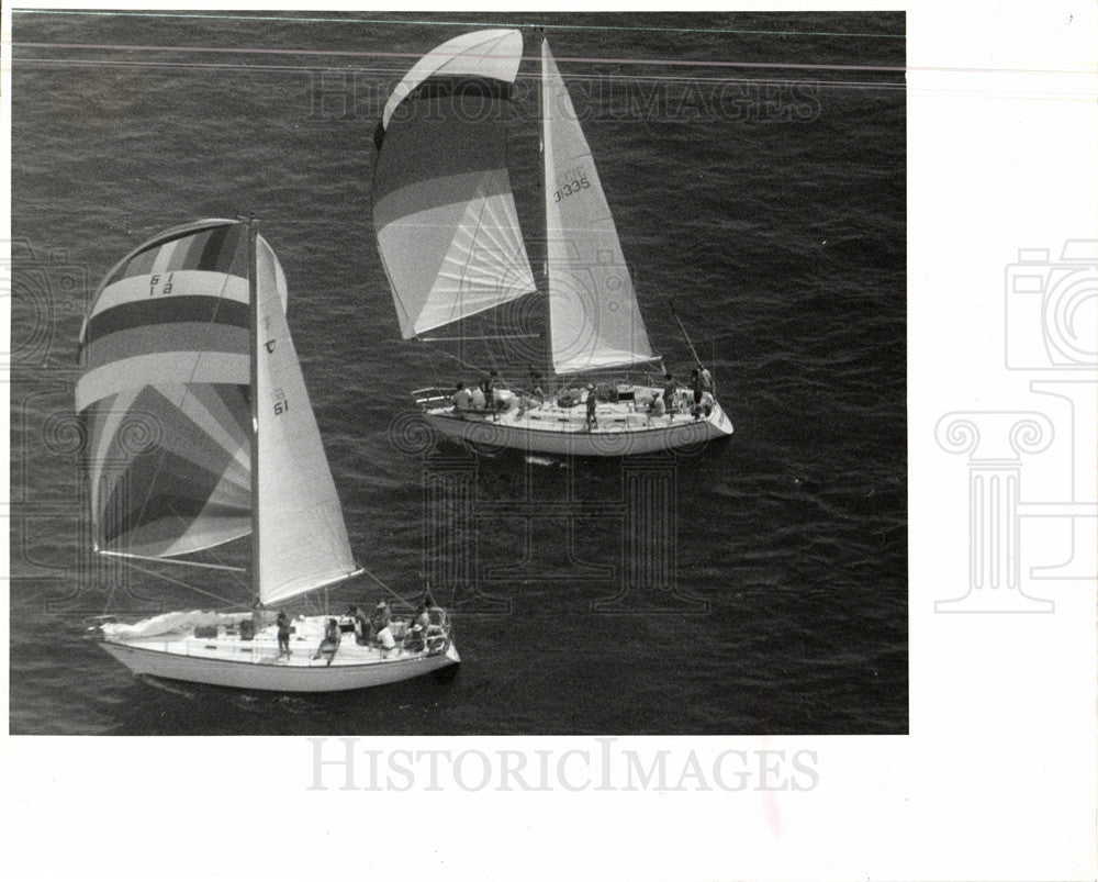 1984 Press Photo Port Huron Mackinac race class D boats - Historic Images