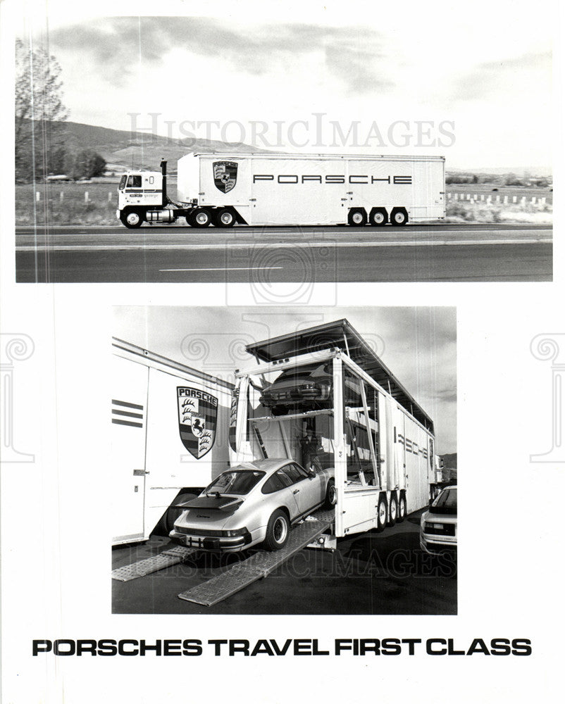 1986 Press Photo porsche automobile travel - Historic Images