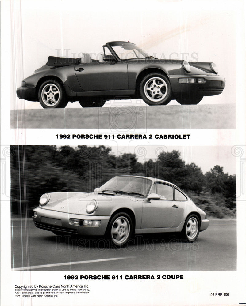 1992 Press Photo 1992 Porsche 911 Carrera - Historic Images