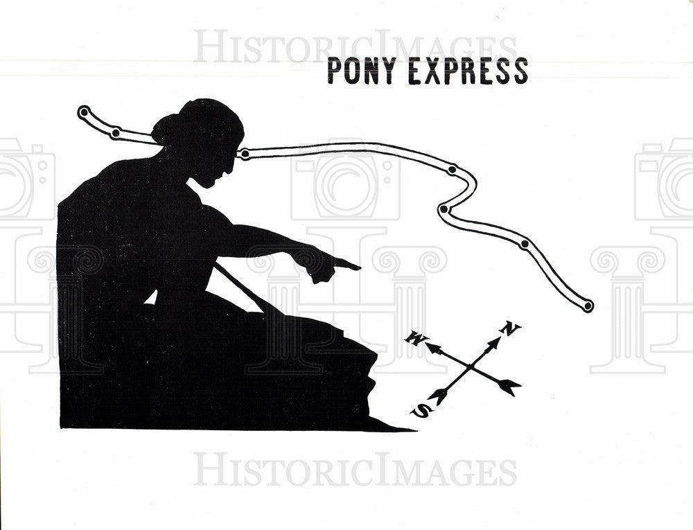 1960 Press Photo Pony Express APN illustration - Historic Images