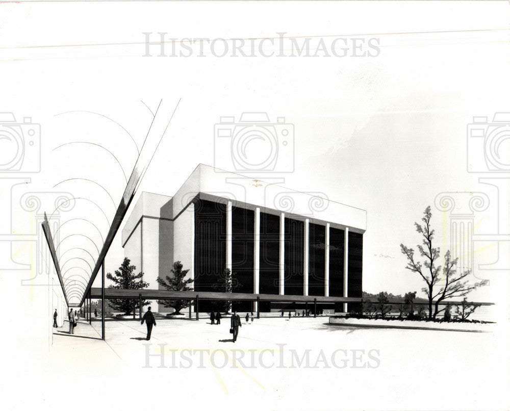 1979 Press Photo pontiac&#39;s &#39;space age&#39; office building - Historic Images