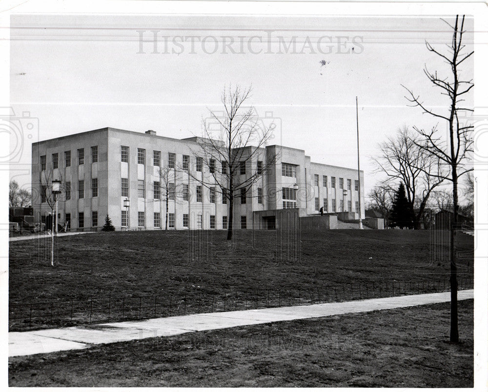 1956 Press Photo Pontiac City Hall Michigan - Historic Images