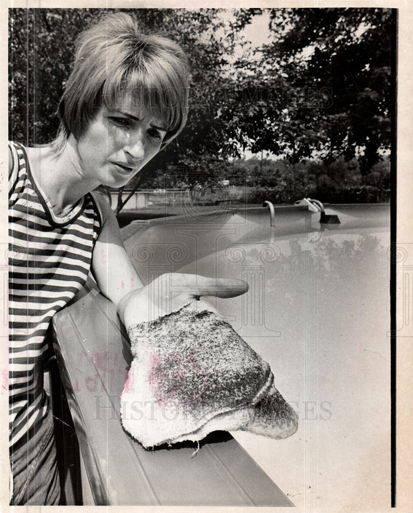 1973 Press Photo Janet Galler, soot, River Rouge - Historic Images