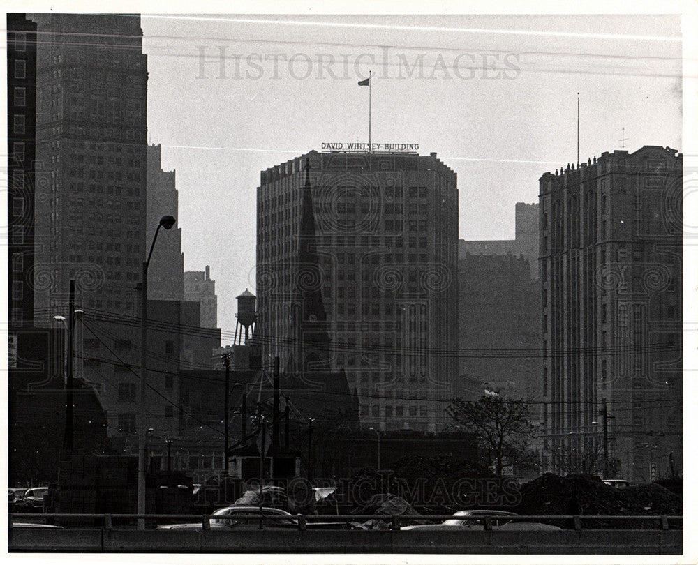 1970 Press Photo Air Pollution Fisher Freeway Detroit - Historic Images