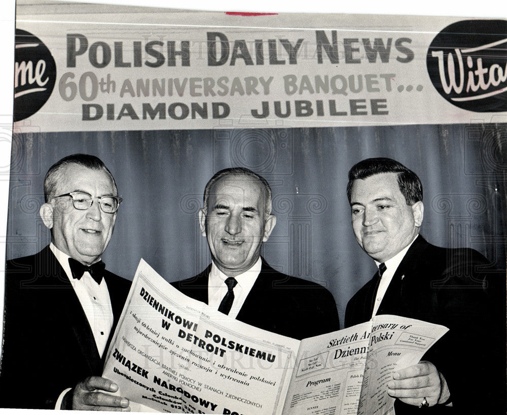 1965 Press Photo Frank Anthony Polish Daily News Mayor - Historic Images