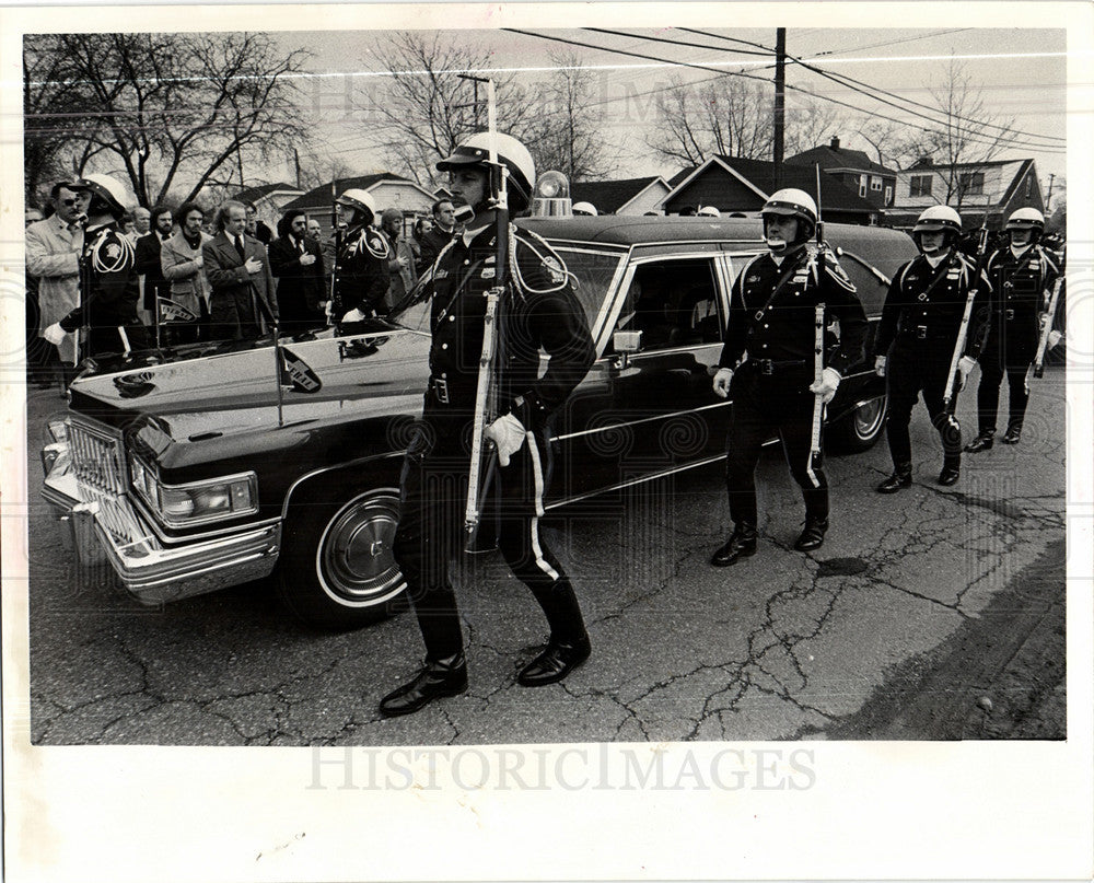 1975, James Watts police escort Detroit - Historic Images