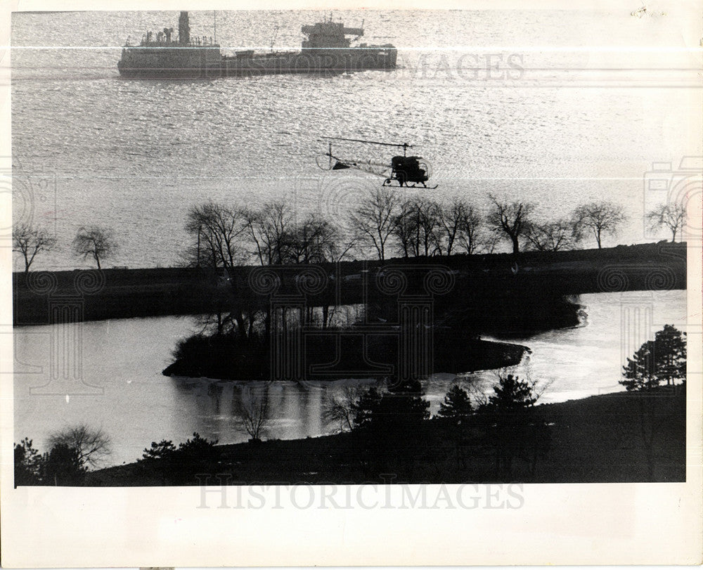 1971 Press Photo Police Helicopter Patrol - Historic Images