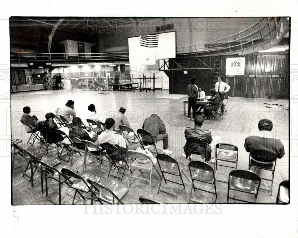 1986 Press Photo Detroit Juveniles Police headquarters - Historic Images