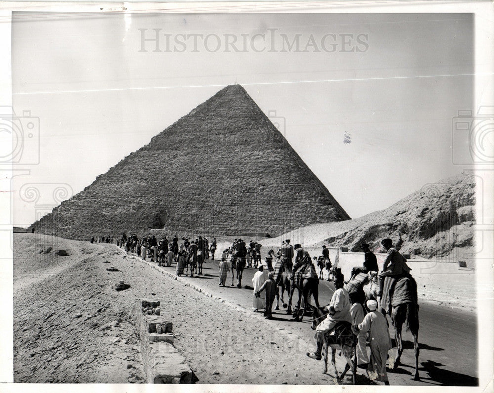 1952 Press Photo The Great Pyramid Khufu Cheops Giza - Historic Images