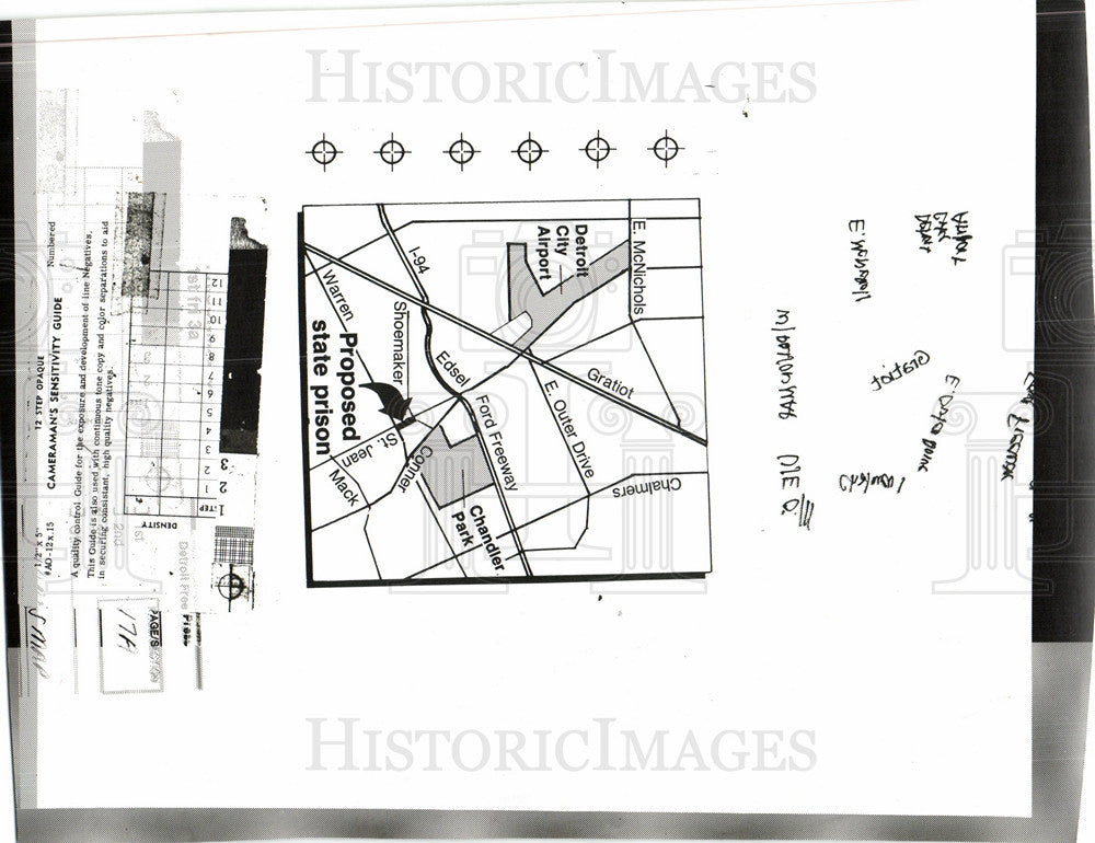 1984 Press Photo Detorit prison proposal plan layout - Historic Images