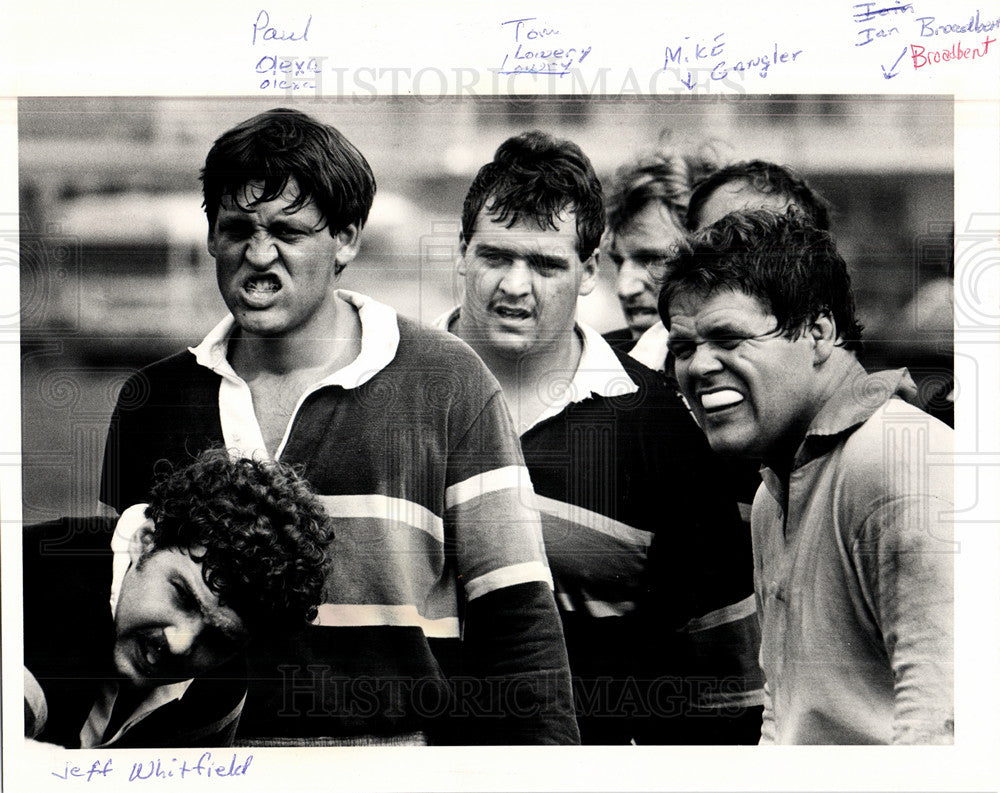 1983 Press Photo Rugby Playing rough - Historic Images