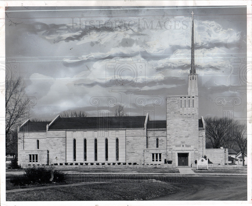1955 Press Photo First Presbyterian Church - Historic Images