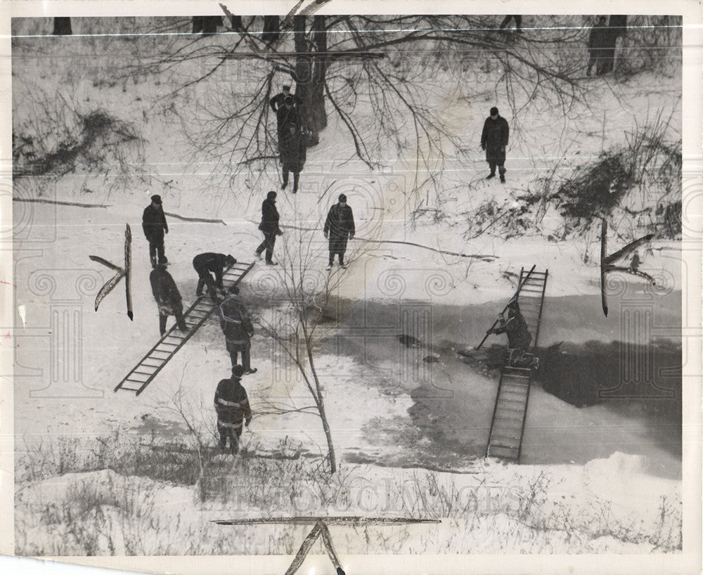 1947 Press Photo Rouge River, Rouge Park, Drowning - Historic Images