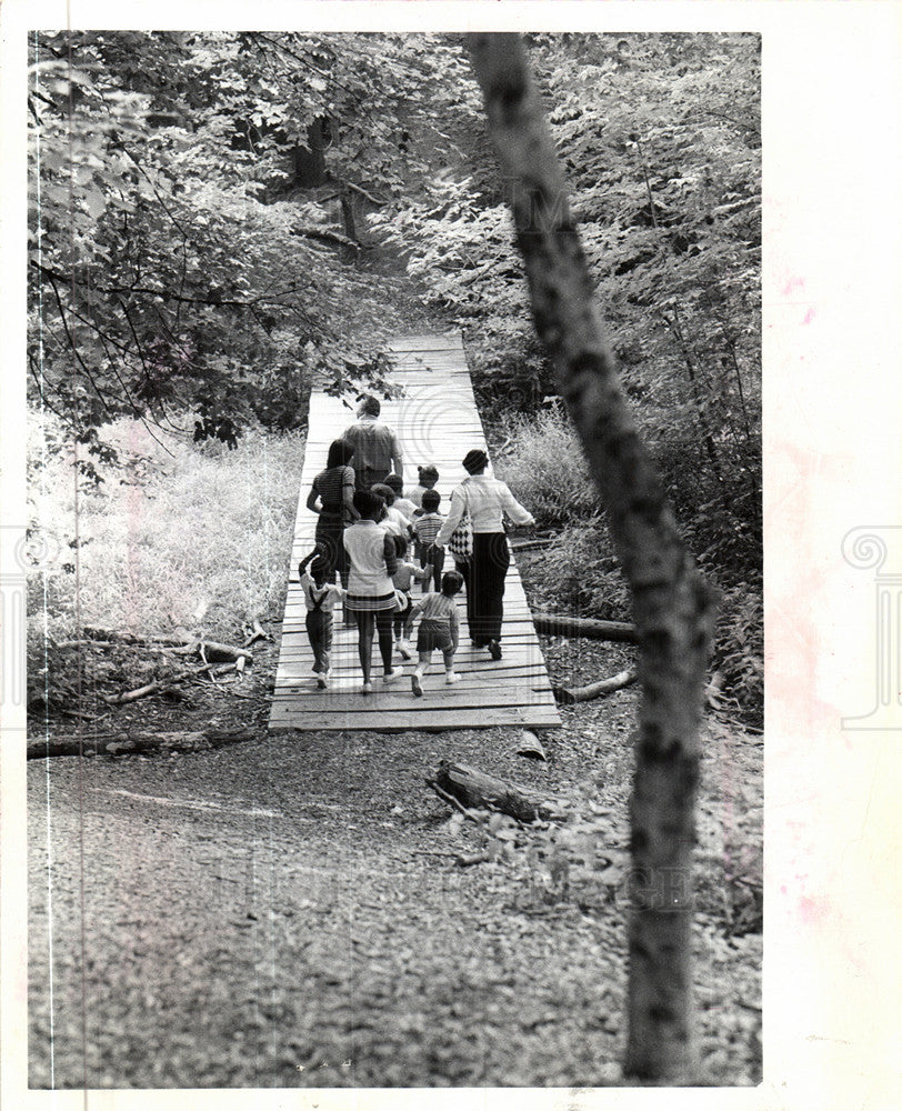 1973 Press Photo River Rouge Park Detroit Michigan Kids - Historic Images