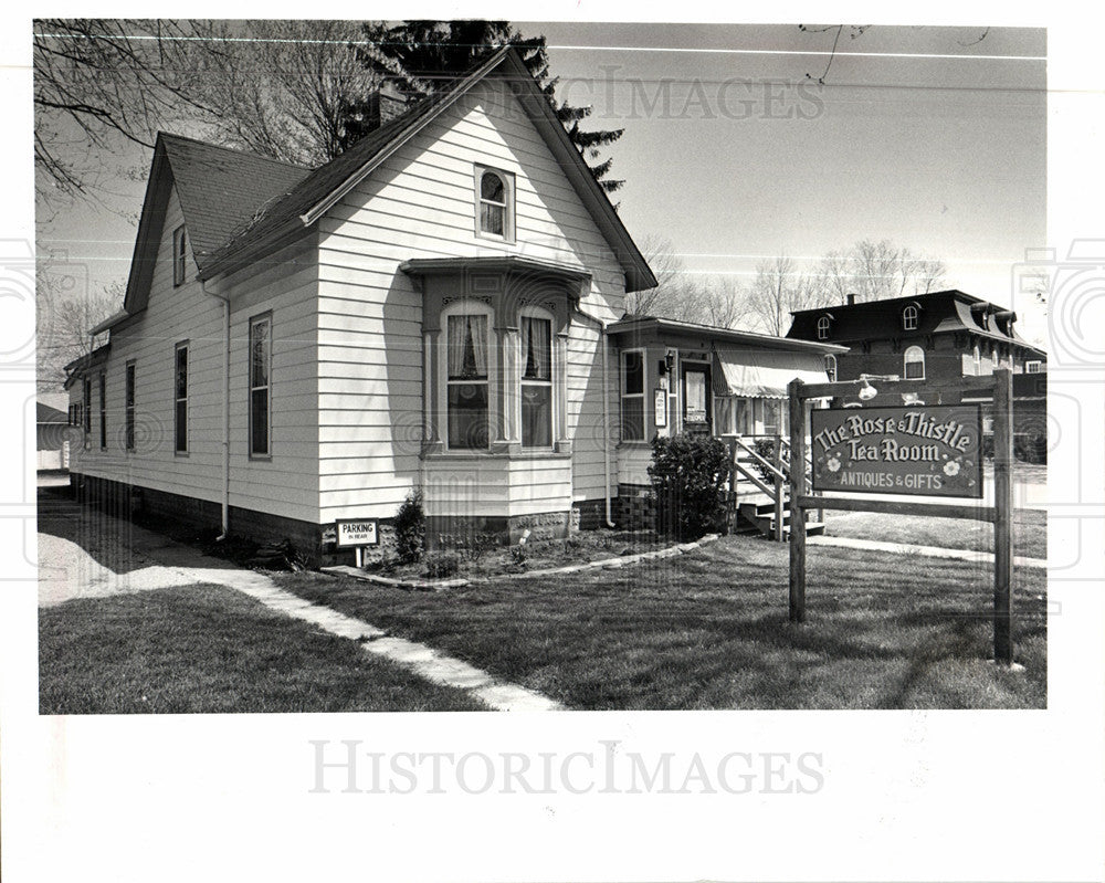 1983 Press Photo Rose and thistle tea room - Historic Images