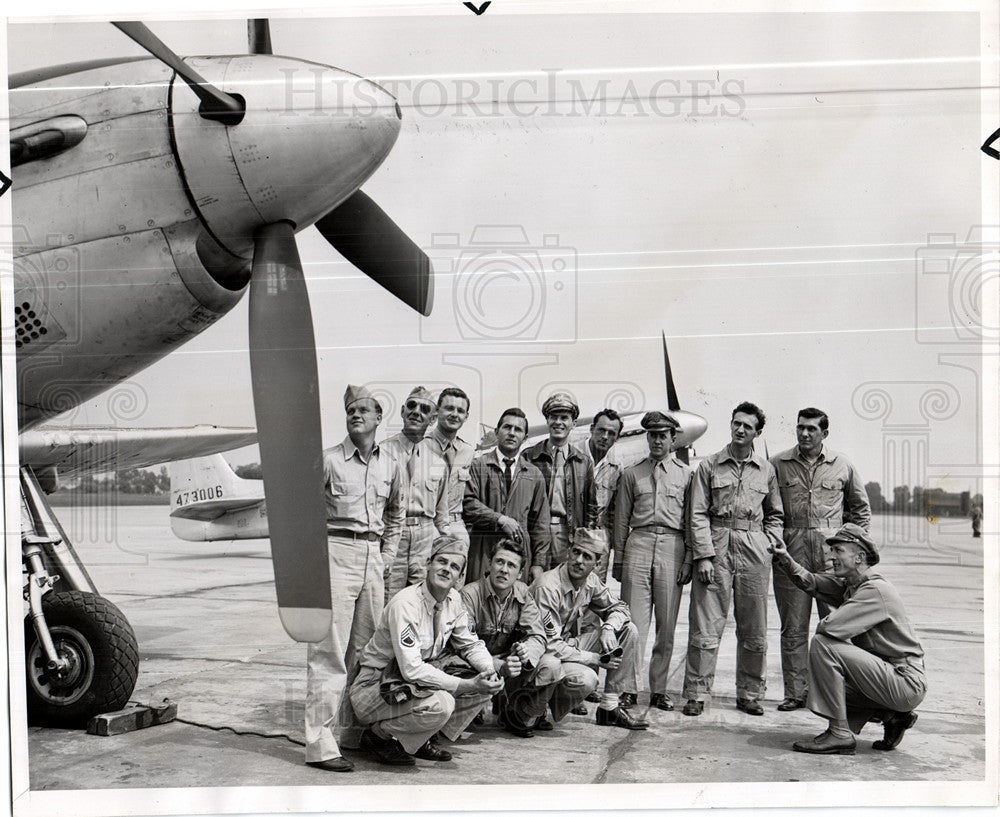 Press Photo Reserve Pilots Romulus  War Department - Historic Images