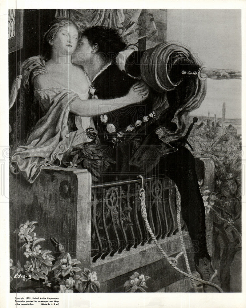 1955 Press Photo Romeo & Juliet Lovers - Historic Images