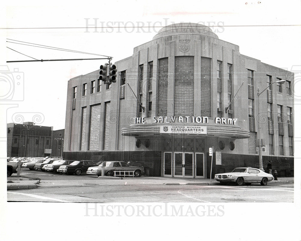 1978 Press Photo Salvation Army Glass Block Detroit - Historic Images