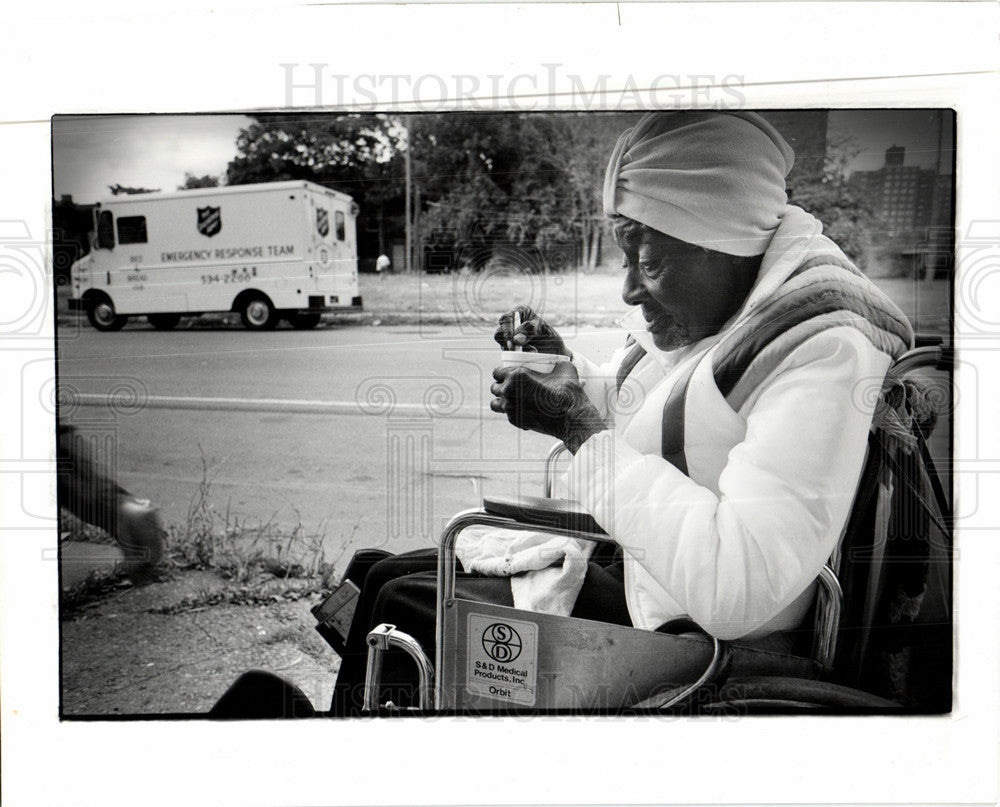 1991 Press Photo Mattie Bishop Detroit Salvation Army - Historic Images