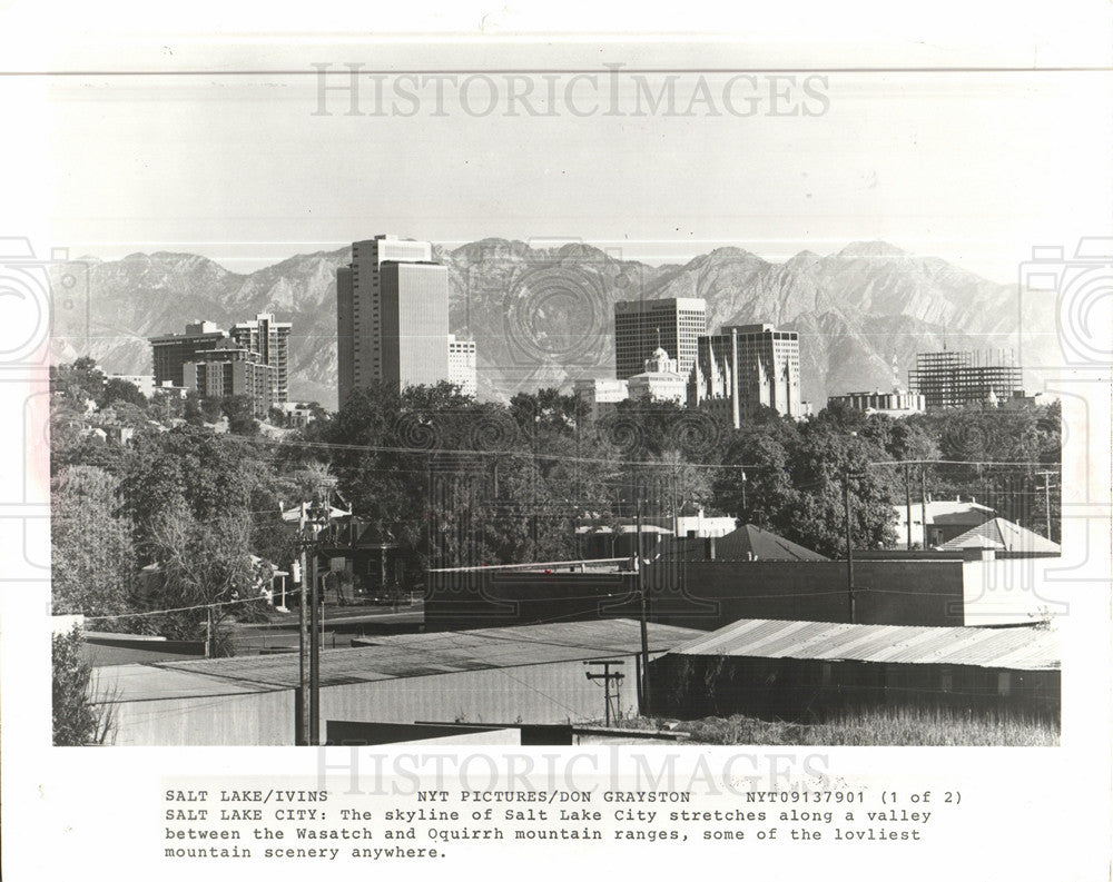 1981 Press Photo Wasatch Oquirrh Salt Lake City - Historic Images