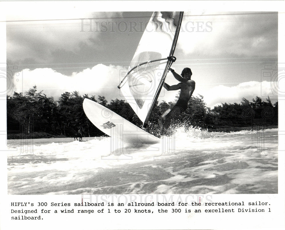 1983 Press Photo HIFLY 300 Series Sailboard Wind range - Historic Images