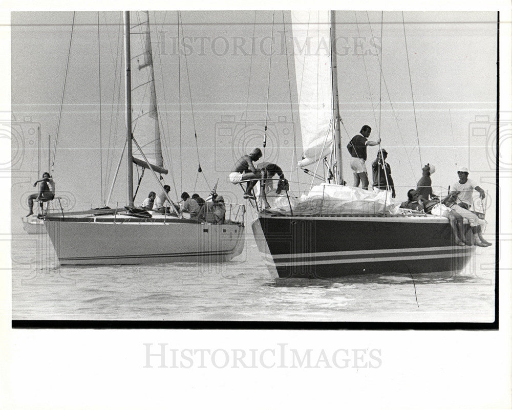 1978 Press Photo Sailboats Sailing - Historic Images