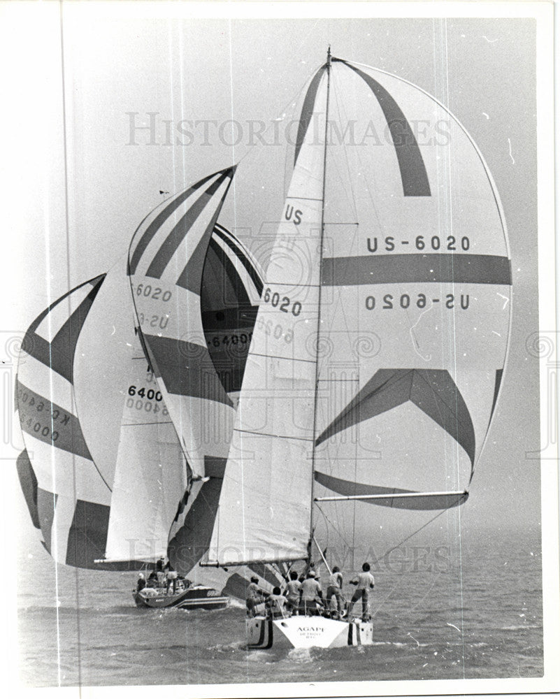 1978 Press Photo Evergreen Agape Sailboat Race Sail - Historic Images