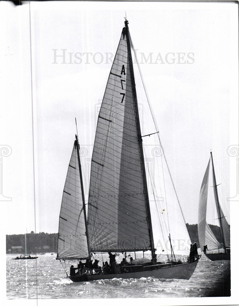 1959 Press Photo Sailboat Sailing in Ocean - Historic Images