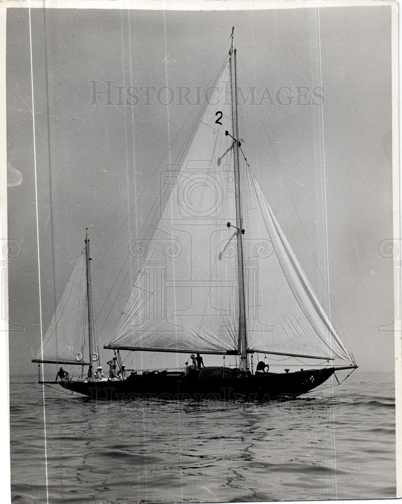 1959 Press Photo Trident sailboat water sail - Historic Images