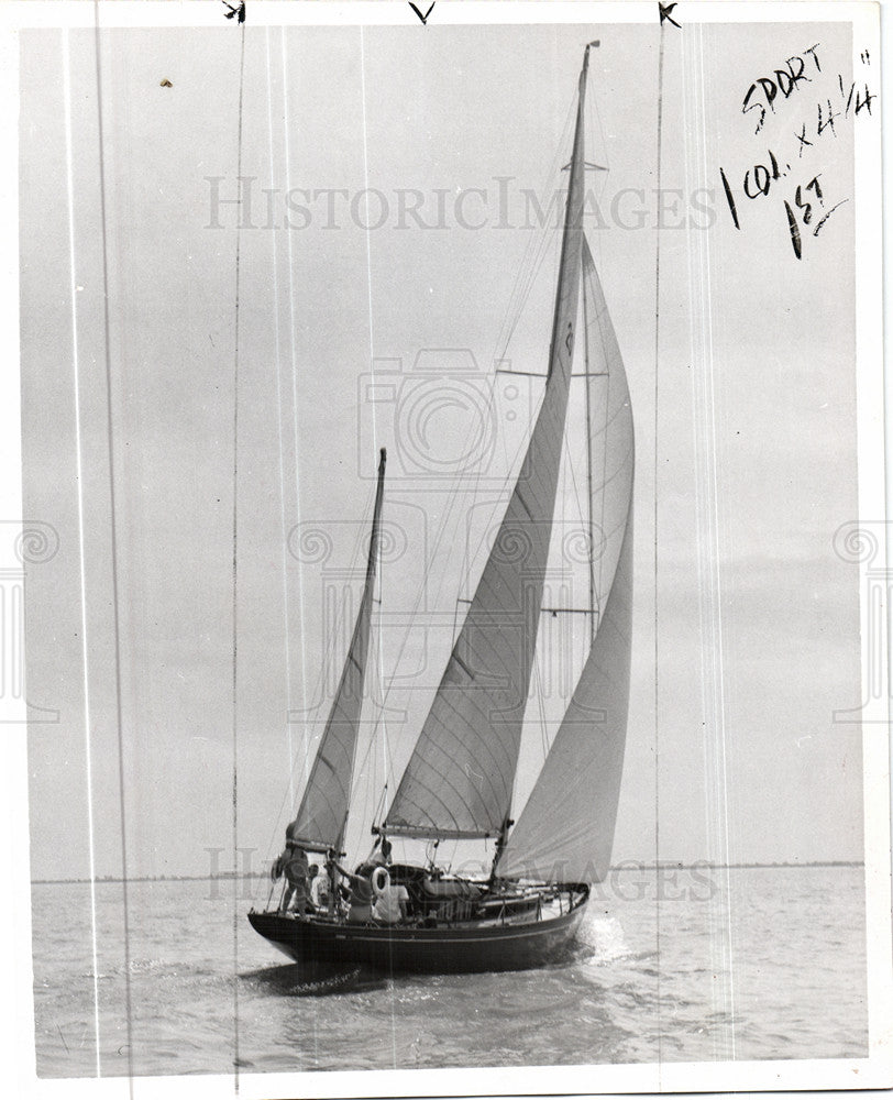 1959 Press Photo Querida sails cruising - Historic Images