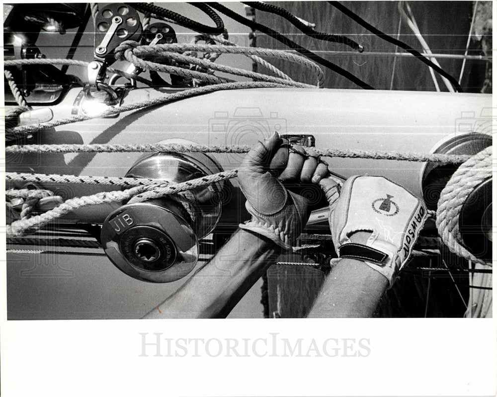 1978 Press Photo The Moonraker&#39;s crew sailing - Historic Images