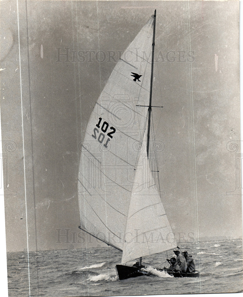 1966 Press Photo Sailboats Sailing Fleet - Historic Images