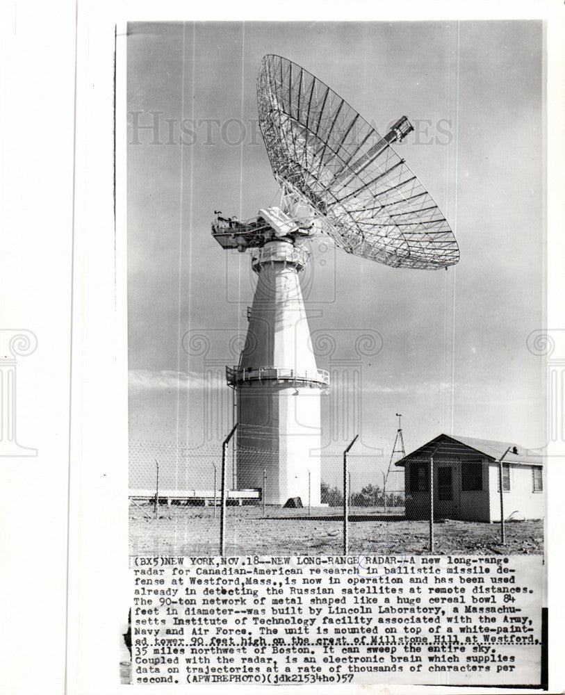 1957 Press Photo Radar object-detection system - Historic Images