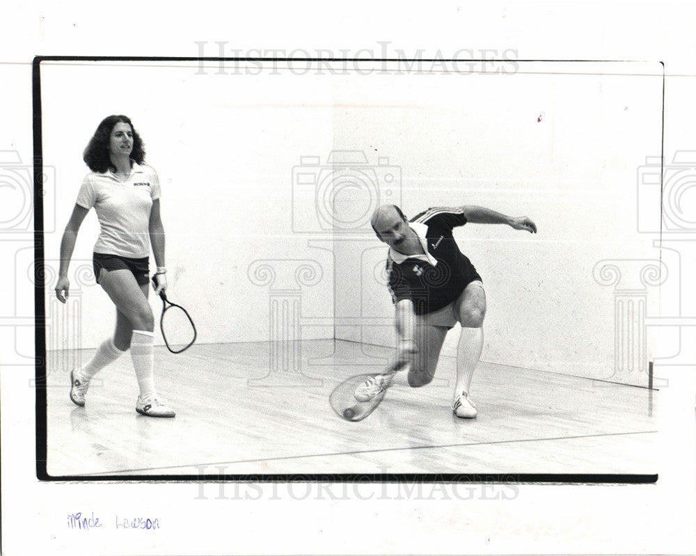 1992 Press Photo Racquetball Bob Szuch pupil Minde - Historic Images