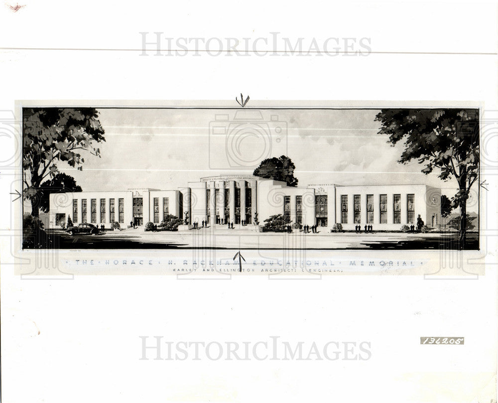 1939 Press Photo Horace Rackham Memorial Building - Historic Images