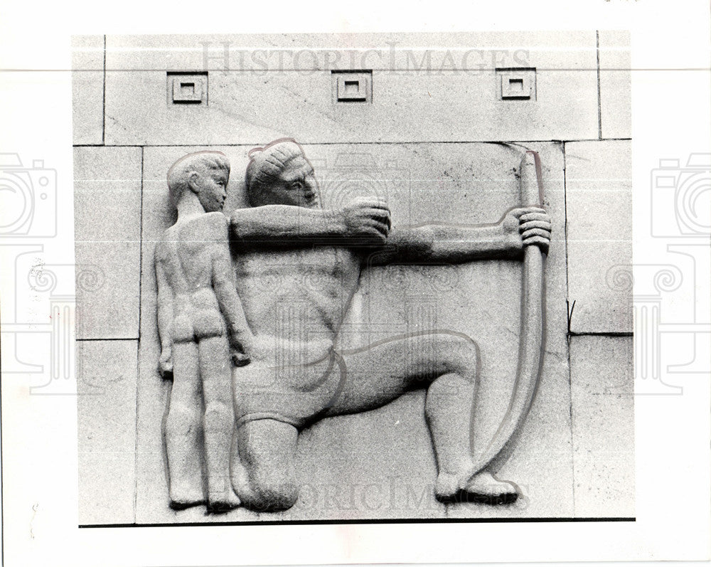 1978 Press Photo Rackham Spirit of Education sculpture - Historic Images