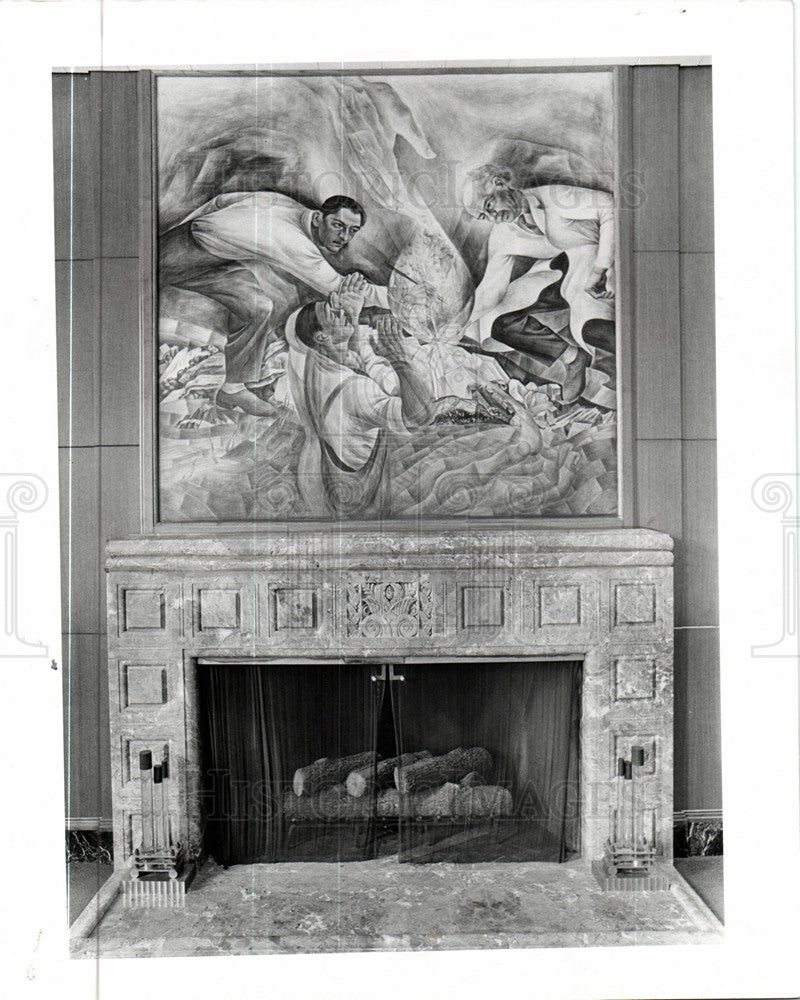 1978 Press Photo Rackham Memorial Building mural - Historic Images