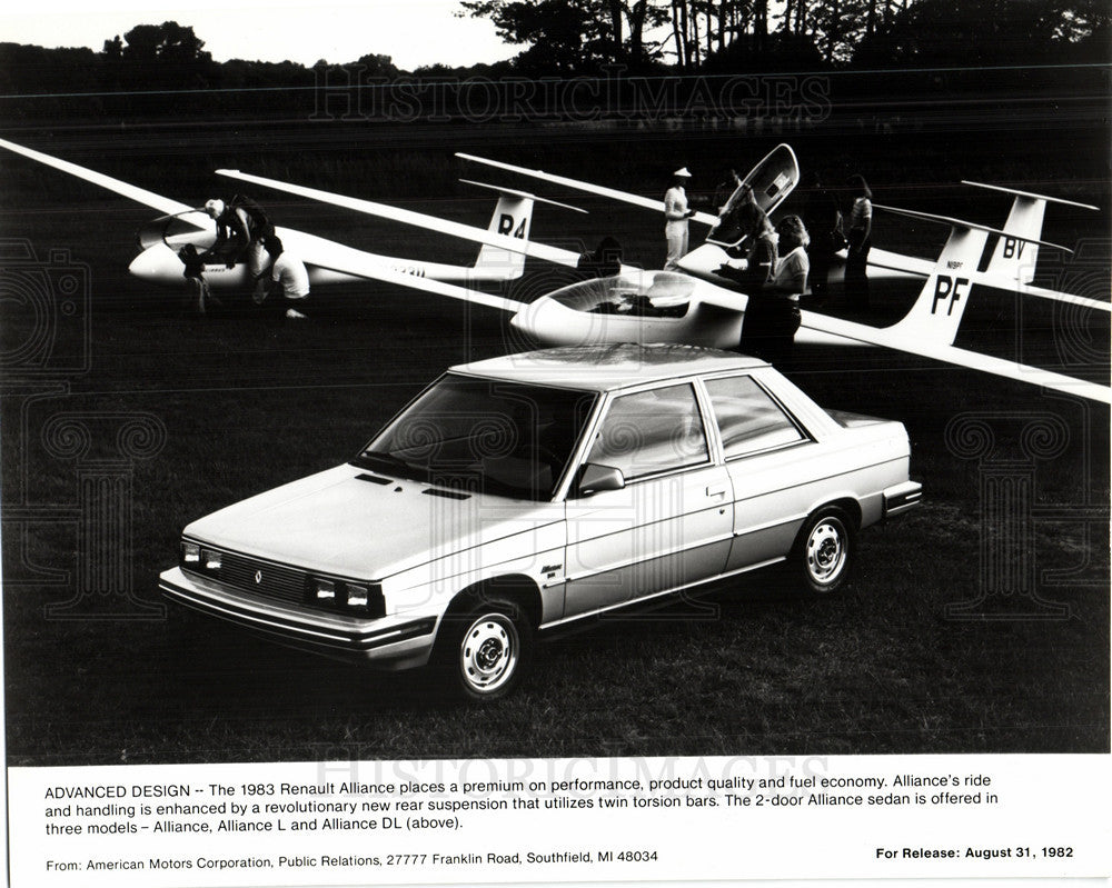 1982 Press Photo Renault Alliance car automobile - Historic Images